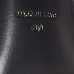 Pre Owned Giuseppe Zanotti Silver Foil Leather Over The Knee Pointed Toe Boots Size 40