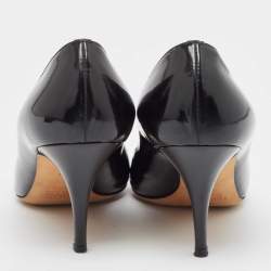 Giuseppe Zanotti Black Patent Round Toe Pumps Size 38.5