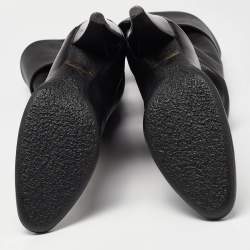 Pre Owned Giuseppe Zanotti Black Leather Knee Length Boots Size 40