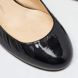 Giuseppe Zanotti Black Patent Leather Round Toe Pumps Size 39
