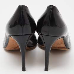 Giuseppe Zanotti Black Patent Leather Round Toe Pumps Size 39