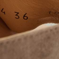 Pre Owned Giuseppe Zanotti Beige Suede Wedges Peep Toe Espadrille Size 36