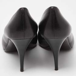 Pre Owned حذاء كعب عالى جوسيبى زانوتى مقدمة مستديرة جلد بيج مقاس 36