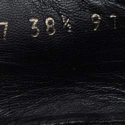Giuseppe Zanotti Black Crystal Embellished Suede Shark Tooth Smoking Slippers Size 38.5