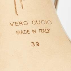 Pre Owned Giuseppe Zanotti Metallic Leather Harmony Sandals Size 39