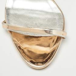 Pre Owned Giuseppe Zanotti Metallic Leather Harmony Sandals Size 39