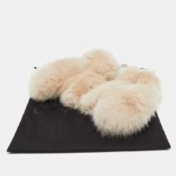Givenchy Ivory Cashmere & Faux Fur Mittens