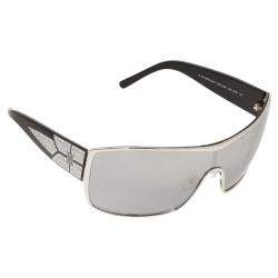Pre Owned Givenchy Silver/Black Limited Edition SGV 419S Shield Sunglasses