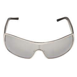 Pre Owned Givenchy Silver/Black Limited Edition SGV 419S Shield Sunglasses