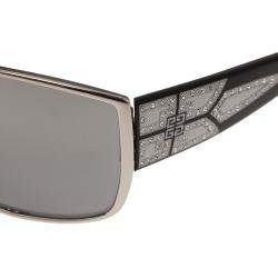 Pre Owned Givenchy Silver/Black Limited Edition SGV 419S Shield Sunglasses