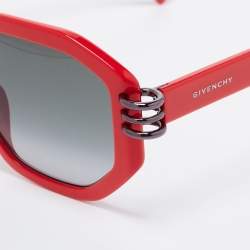 Pre Owned Givenchy Red GV7175/G/S Oversized Square Sunglasses