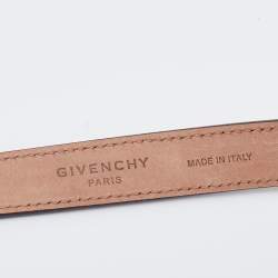 Pre Owned Givenchy Beige Turn-lock Smooth Leather Chain Belt 70 CM