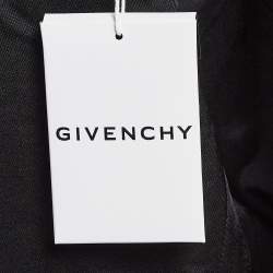 Pre Owned Givenchy Black Leather Peplum Zip Up Leather Jacket M