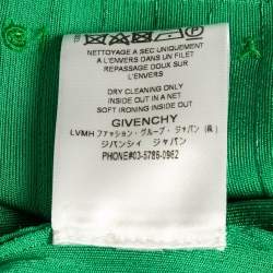 Pre Owned Givenchy Green Rib Knit Turtle Neck Sweater M