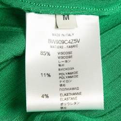 Pre Owned Givenchy Green Rib Knit Turtle Neck Sweater M