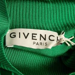Pre Owned Givenchy Green Rib Knit Turtle Neck Sweater M