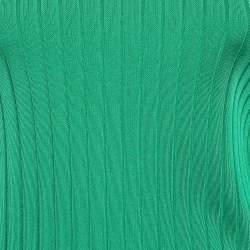 Pre Owned Givenchy Green Rib Knit Turtle Neck Sweater M