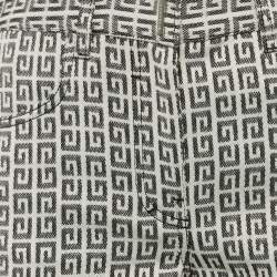 Pre Owned Givenchy Black/White Logo Jacquard Jeans M Waist 28"