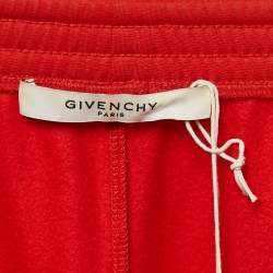 Givenchy Red Logo Print Jersey Trackpants M