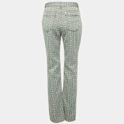 Pre Owned Givenchy Black/White Monogram Jacquard Jeans M Waist 30"