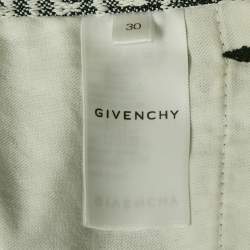 Pre Owned Givenchy Black/White Monogram Jacquard Jeans M Waist 30"