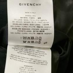 Givenchy Navy Blue Wool Gabardine Double Breasted Blazer M