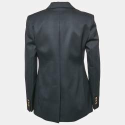 Givenchy Navy Blue Wool Gabardine Double Breasted Blazer M