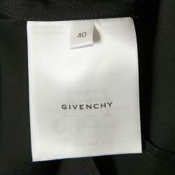 Pre Owned Givenchy Black Poplin Crop Shirt M