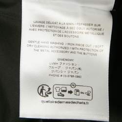 Pre Owned Givenchy Black Poplin Crop Shirt M