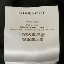 Pre Owned Givenchy Black Poplin Crop Shirt M