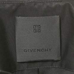 Pre Owned Givenchy Black Poplin Crop Shirt M