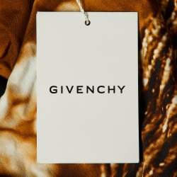 Pre Owned Givenchy Black Printed Cotton Overlay Detail Mini Dress XS 