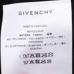 Pre Owned Givenchy Black Logo Tulle Tank Top XS