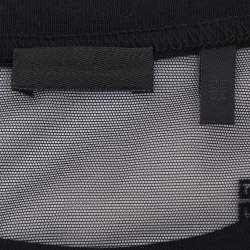 Pre Owned Givenchy Black Logo Tulle Tank Top XS
