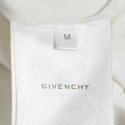 Pre Owned Givenchy White Logo Print Jersey Tank Top M