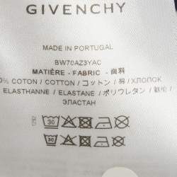 Pre Owned Givenchy White Logo Print Jersey Tank Top M