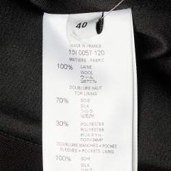 Pre Owned Givenchy Black Wool Button Front Asymmetric Hem Jacket M