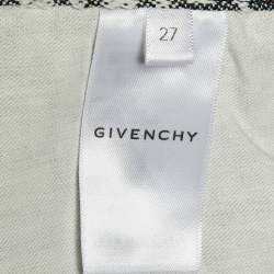 Pre Owned Givenchy Monochrome 4G Motif Jacquard Regular Fit Trousers S/Waist 31"