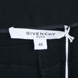Pre Owned Givenchy Black Knit Zip Detail Moto Jeggings S