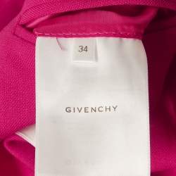 مملوكة مسبقًا Givenchy Fuchsia Wool Blend Single Breasted Blazer S