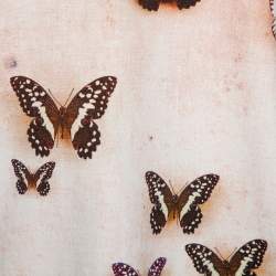 Givenchy Peach Butterfly Print Cotton Crew Neck Jumper M