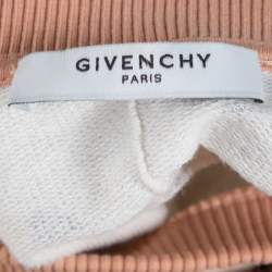 Givenchy Peach Butterfly Print Cotton Crew Neck Jumper M