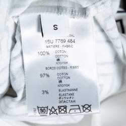 Pre Owned Givenchy White Cotton Jersey Geometric Cross Print T-Shirt S