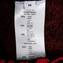 مملوكة مسبقًا Givenchy Red and Black Knit Crewneck Pullover Sweater M