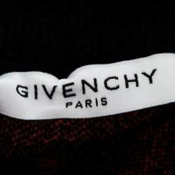 مملوكة مسبقًا Givenchy Red and Black Knit Crewneck Pullover Sweater M