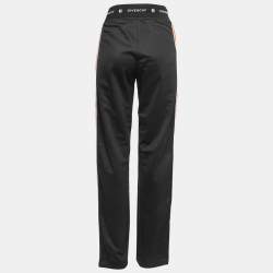 Givenchy Black Knit Side-Stripe Logo Track Pants M