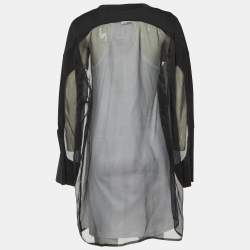 مملوكة مسبقًا Givenchy White Printed Embellished Tank Mini Dress & Black Overlay T-Shirt L