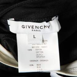 مملوكة مسبقًا Givenchy White Printed Embellished Tank Mini Dress & Black Overlay T-Shirt L