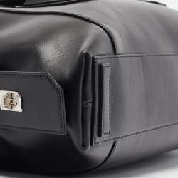 Givenchy Black Leather Medium Antigona Lock Soft Tote
