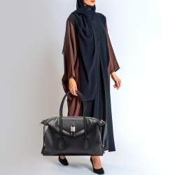 Givenchy Black Leather Medium Antigona Lock Soft Tote